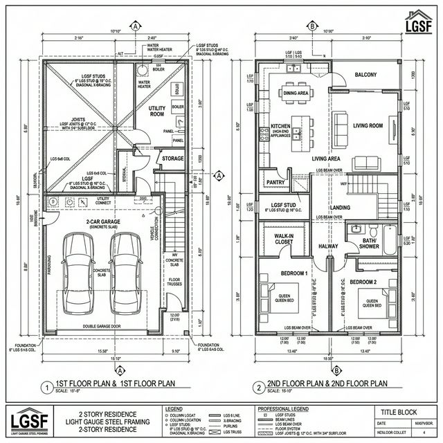The LGSF 'SkySuite' (ADU Over Garage) Floor Plan