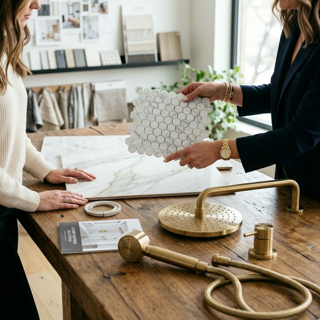 3D Bathroom Design and Material Curation Process