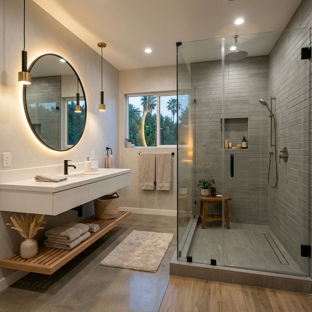 Modern Curbless Walk-in Shower