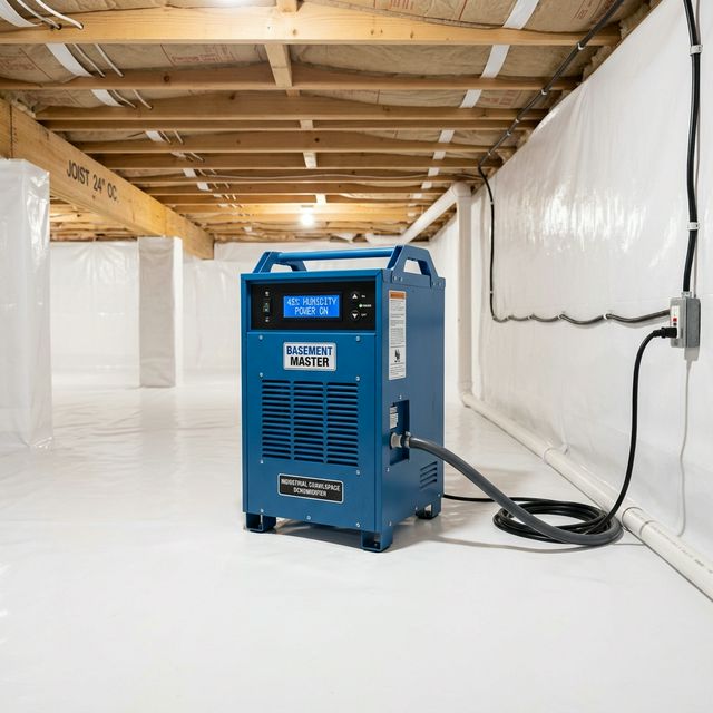 Industrial-grade crawlspace dehumidifier