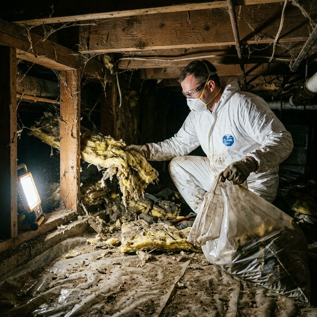 Technical crawlspace sanitization and debris removal