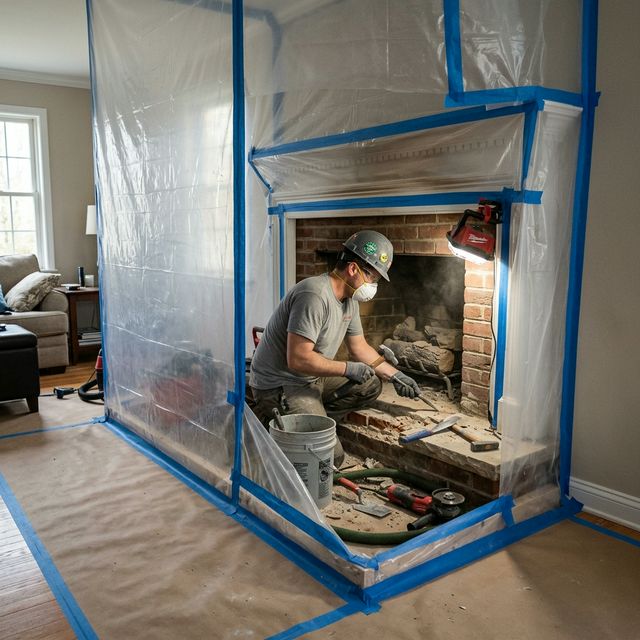 Clean handyman workspace