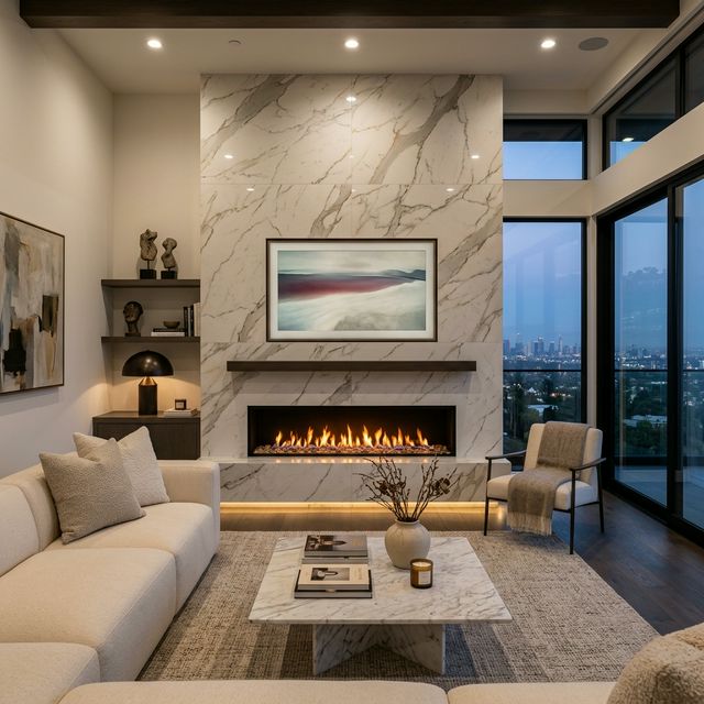 Modern Fireplace Remodel in Los Angeles