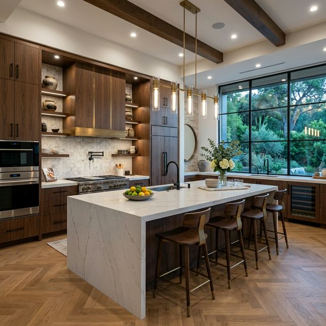 Modern Kitchen Remodel in Los Angeles with Island and Quality Cabinetry