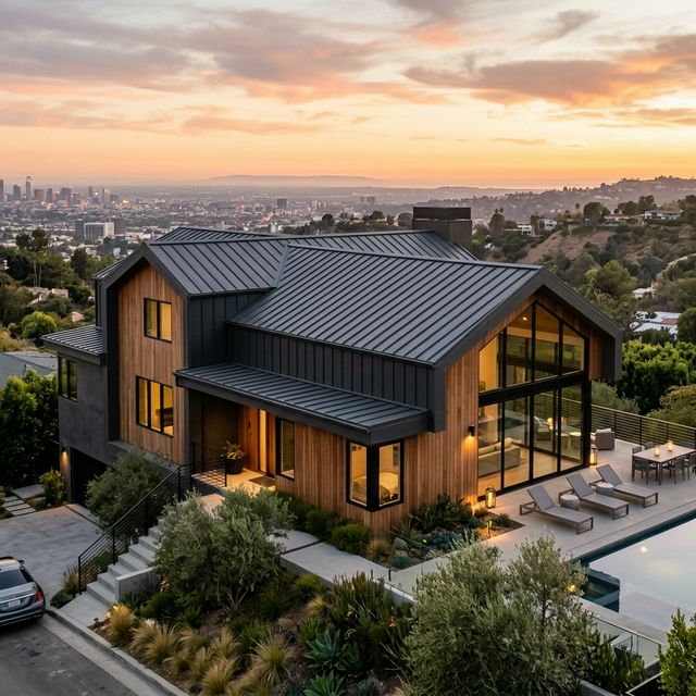 Contemporary Standing Seam Metal Roof