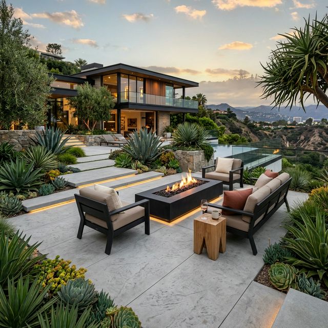 Modern Patio and Hardscape Design in Los Angeles